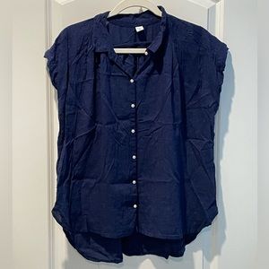 Old Navy Self-Design Oversized Button Down Shirt | Size S